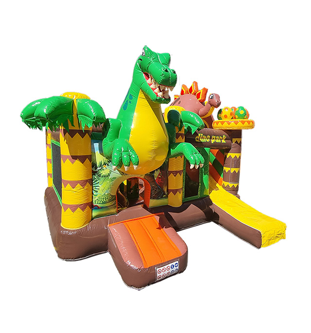 Hüpfburg Dino mit Rutsche mieten