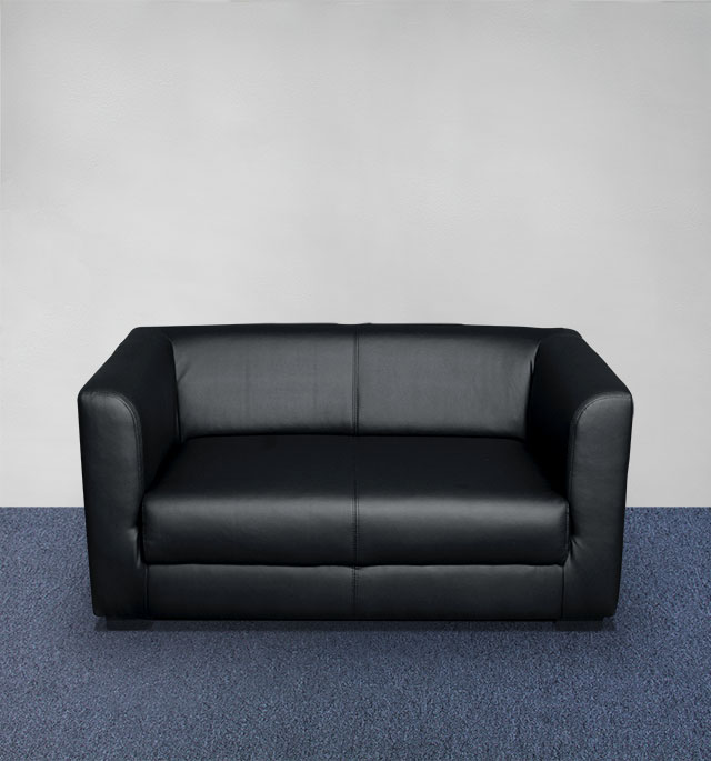 Sofa elegant 2er Schwarz
