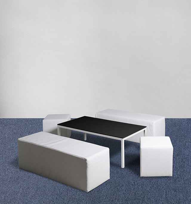 Lounge Set Mini Schwarz Weiss